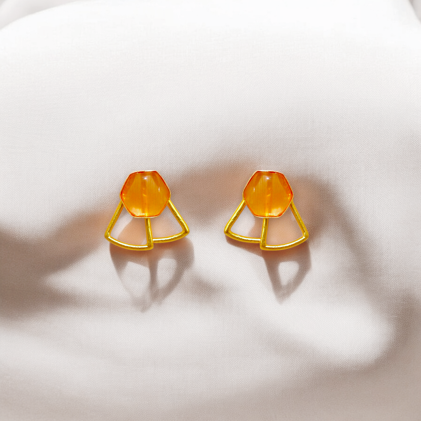Amber Edge Studs