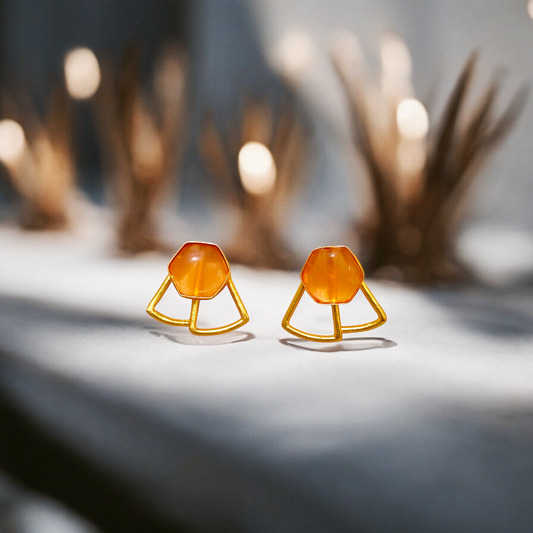 Amber Edge Studs