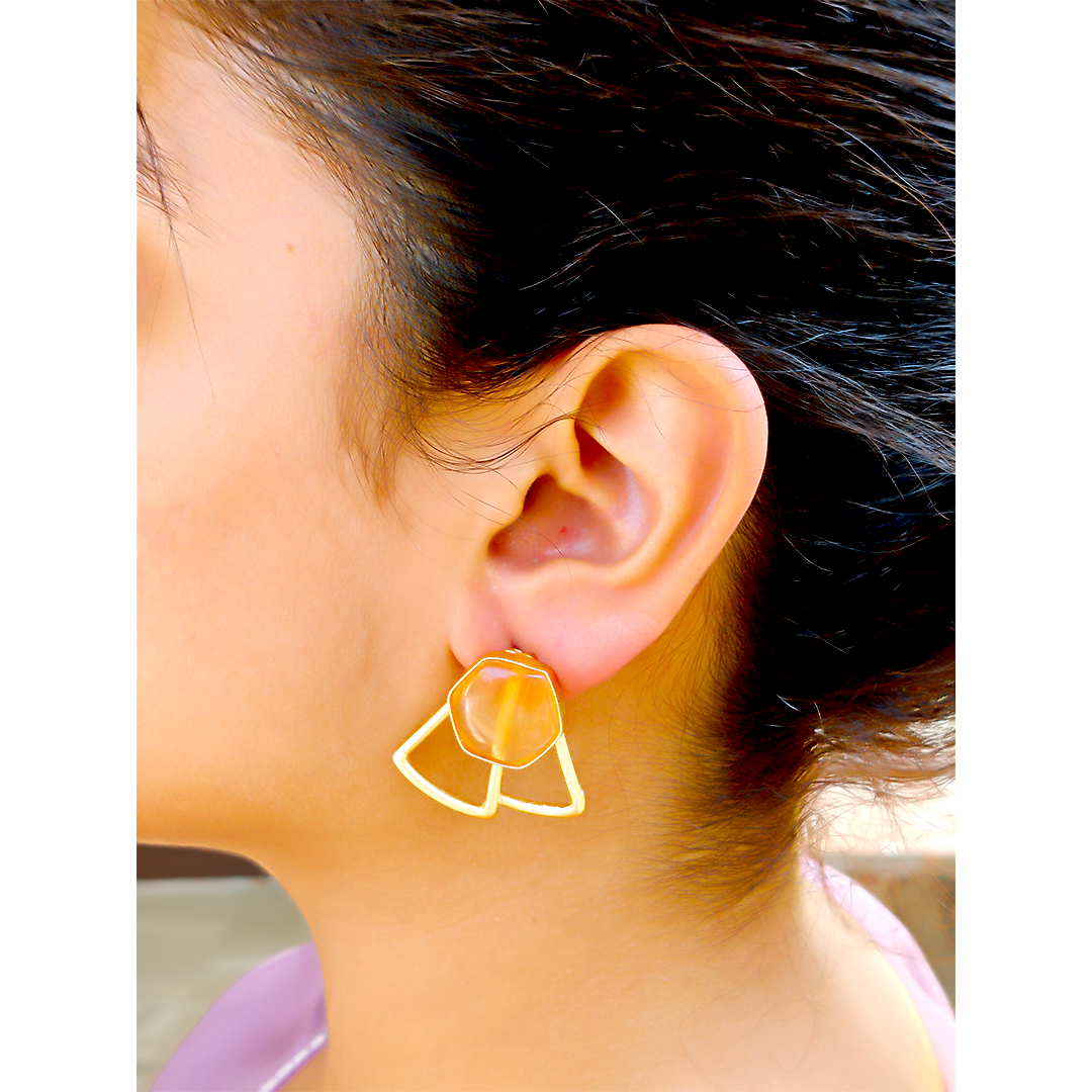Amber Edge Studs