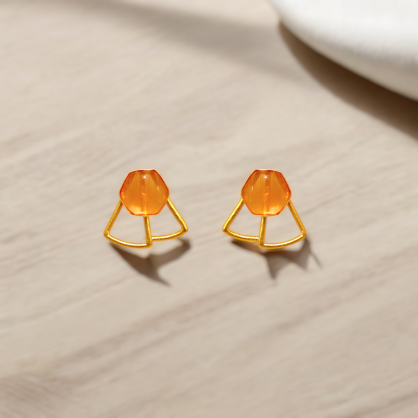Amber Edge Studs