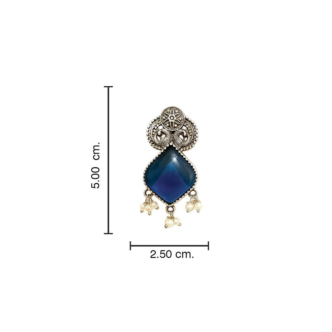 Amethyst Dangle Charm Hoops