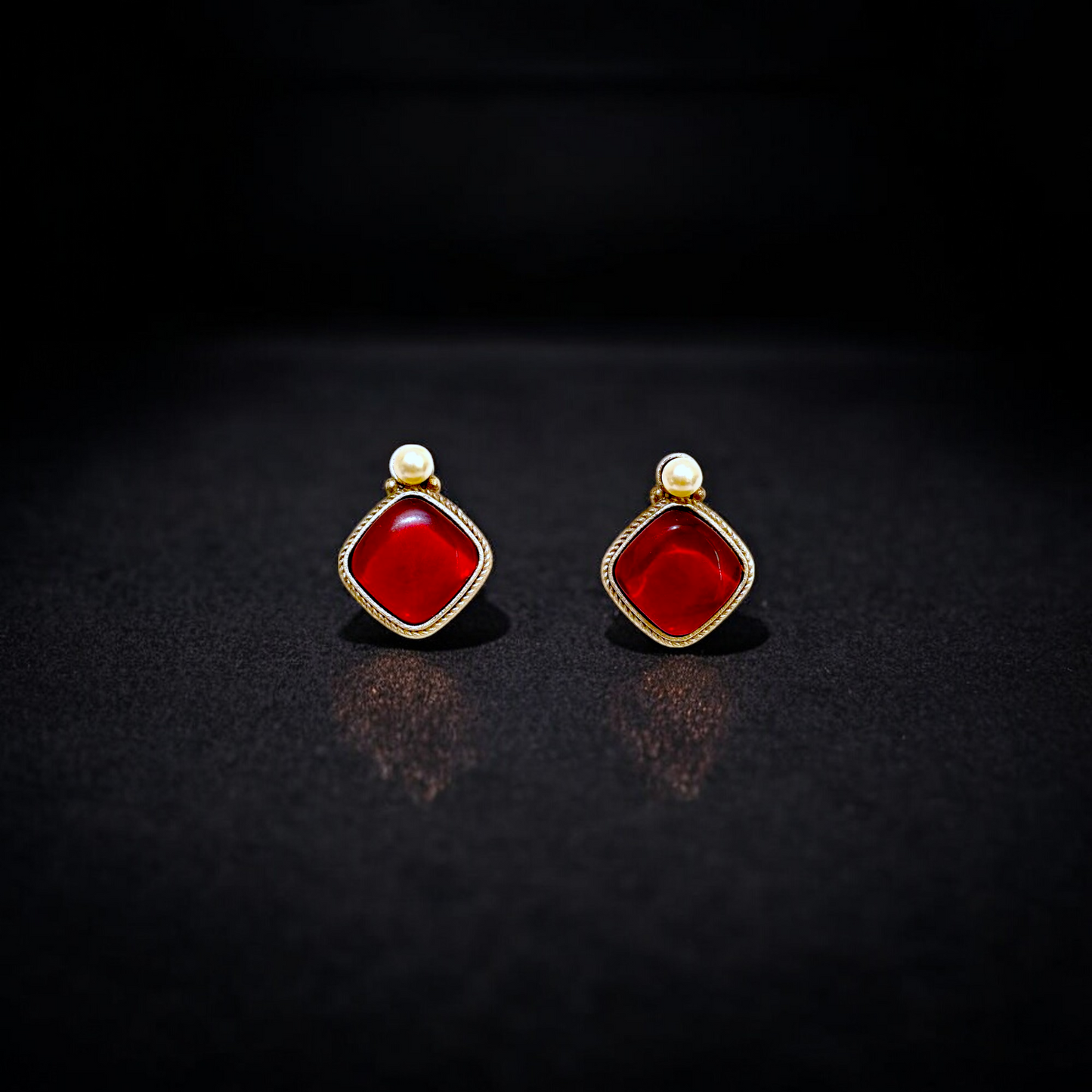 Crimson Luxe Stud