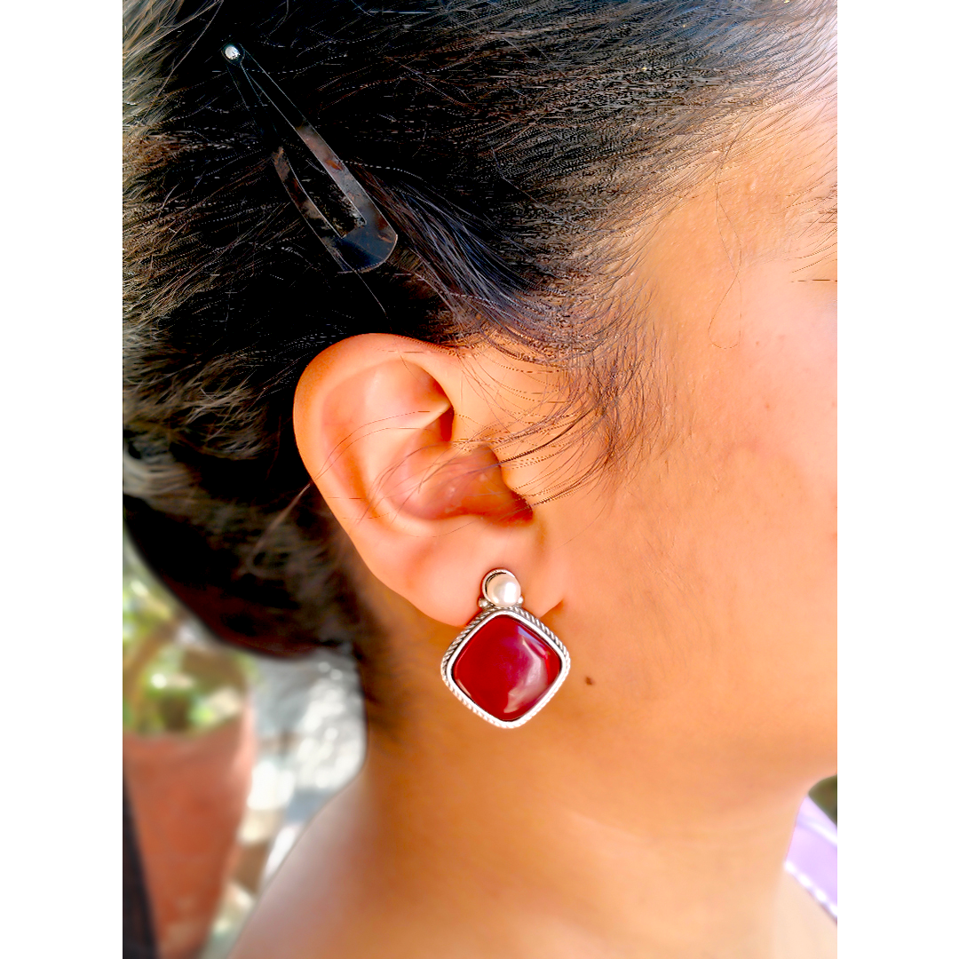 Crimson Luxe Stud