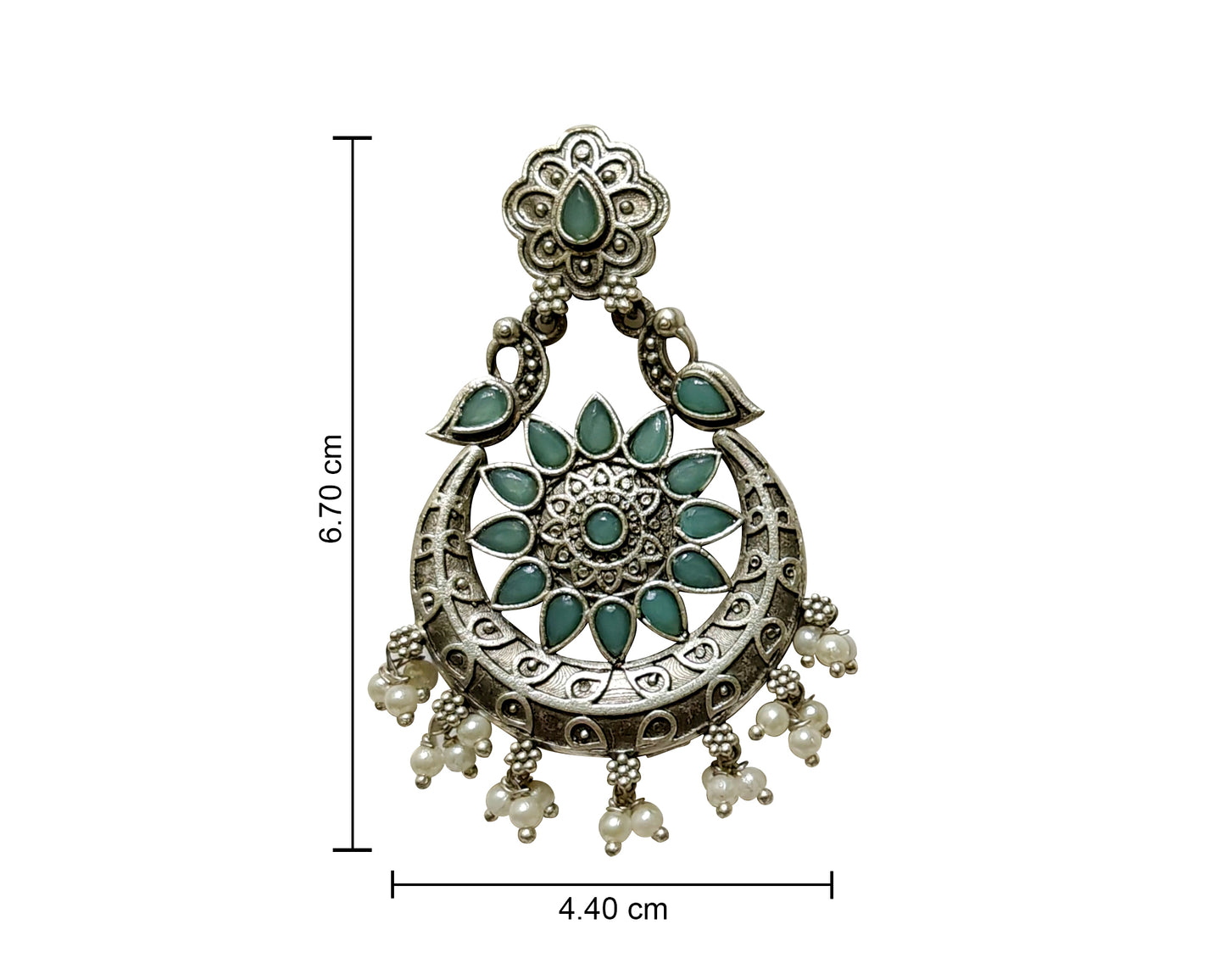 Ethnic Crescent Chandelier Hoops