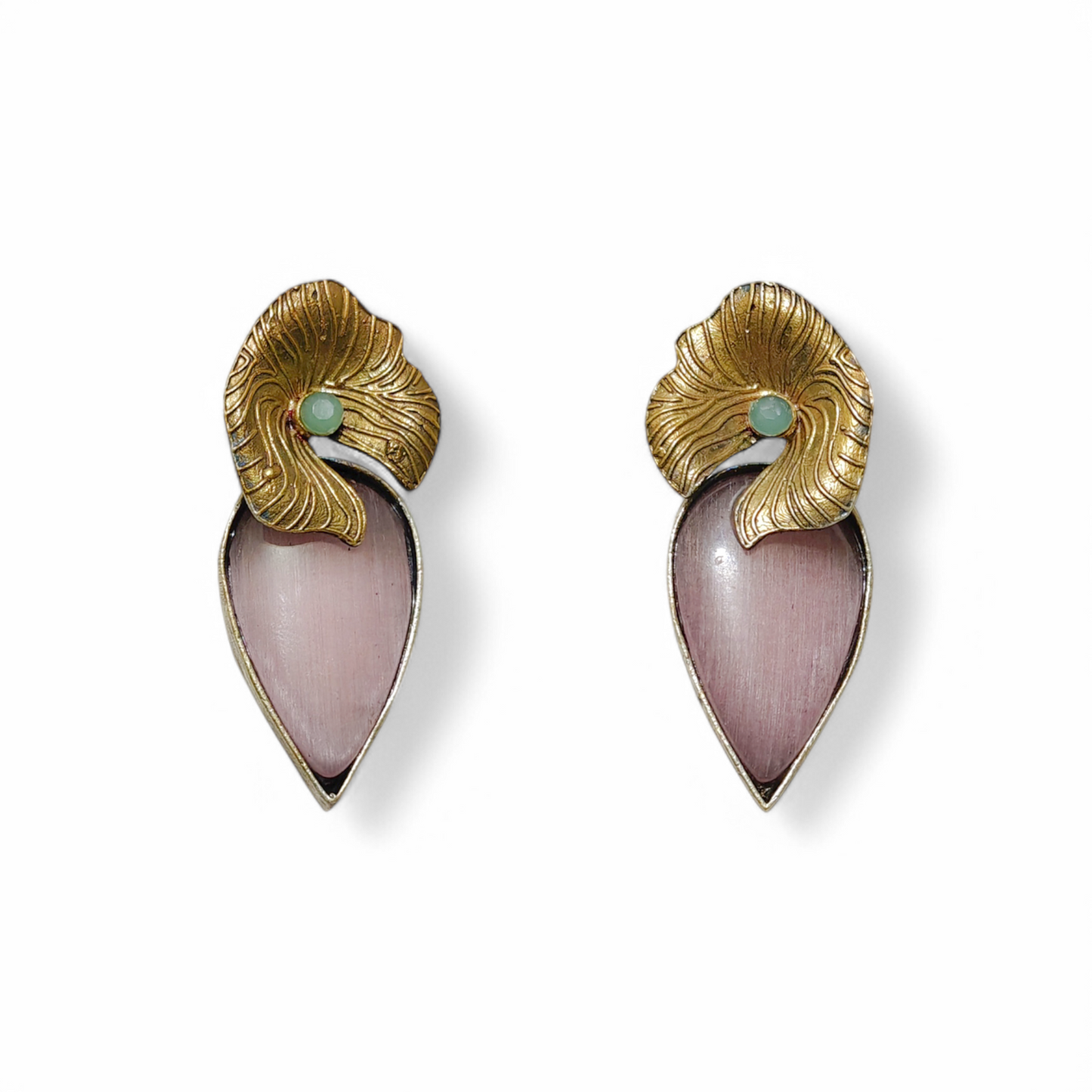 Leaf Gold Stud