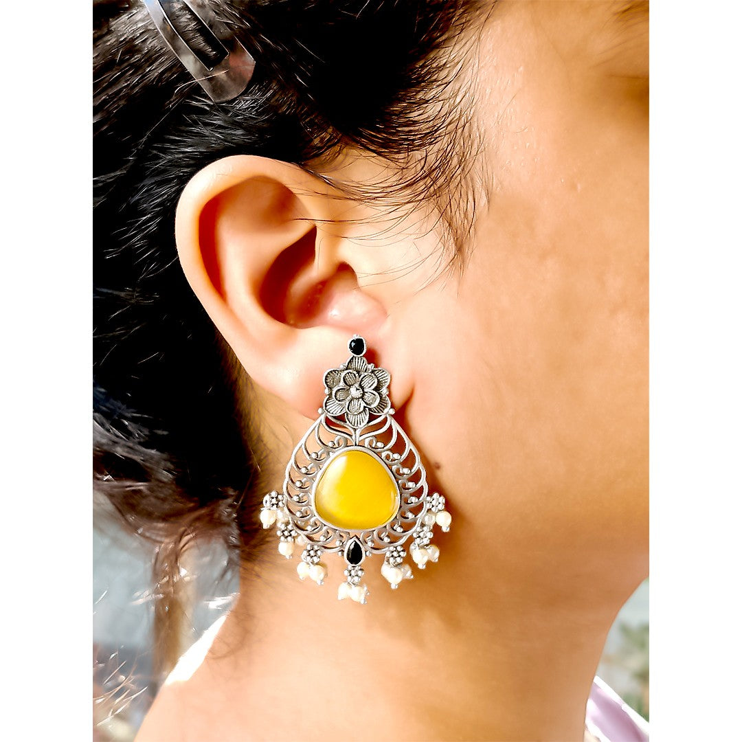 Golden Bloom Chandelier Earrings
