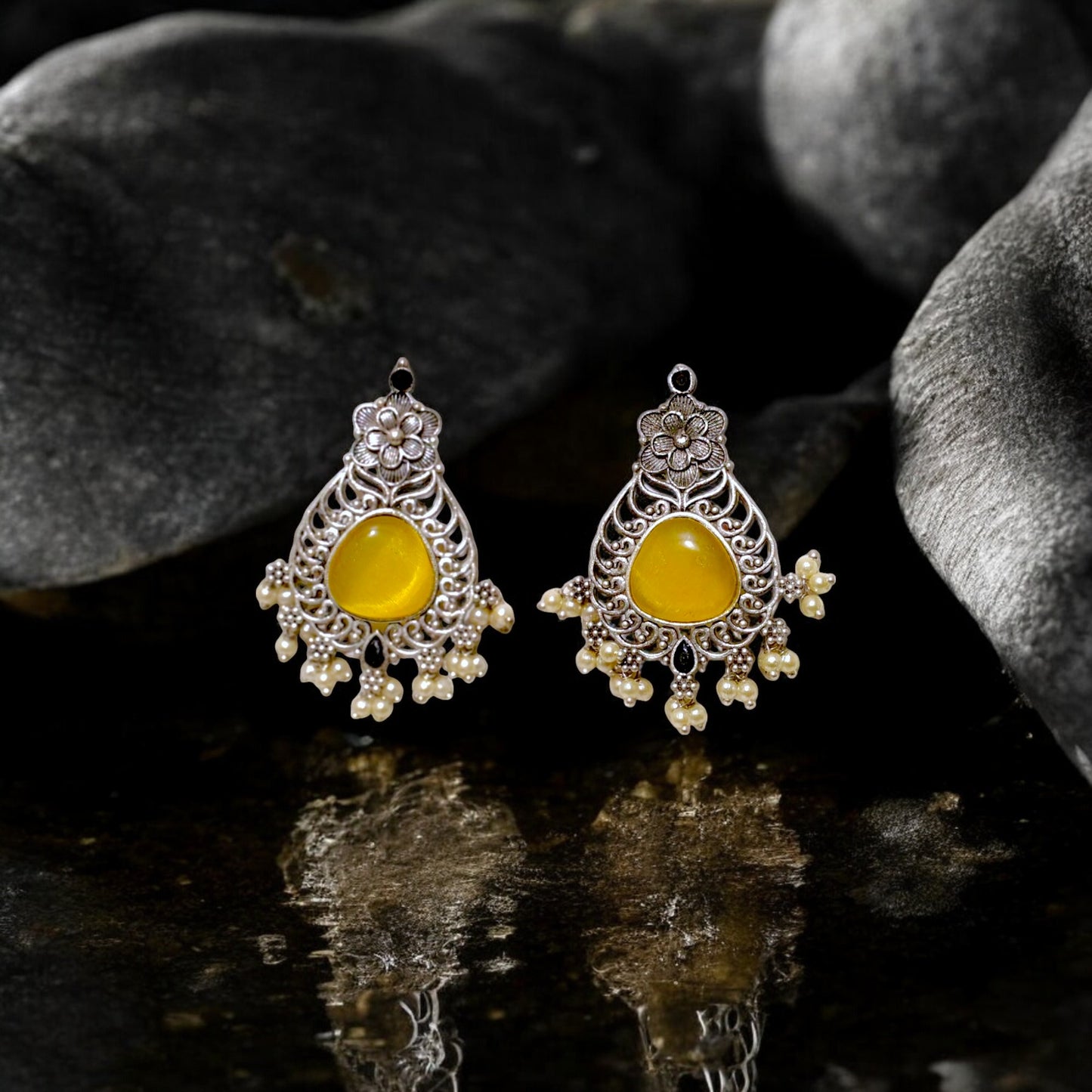 Golden Bloom Chandelier Earrings