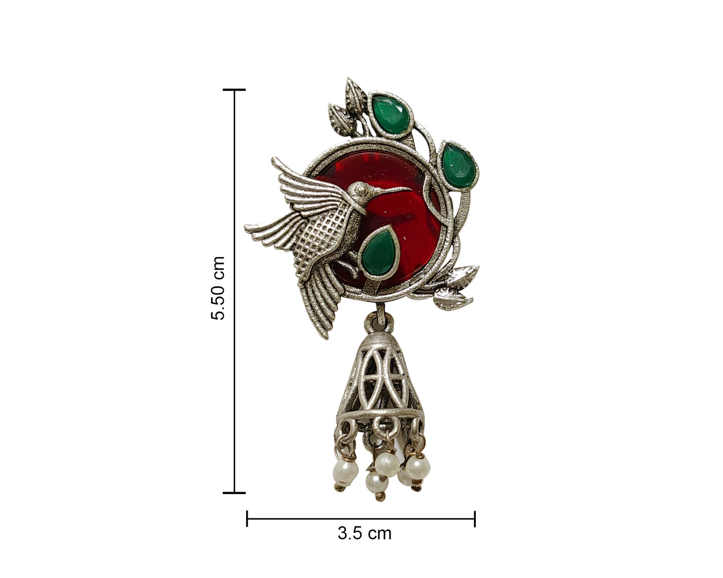 Hummingbird Charm Dangle Hoops