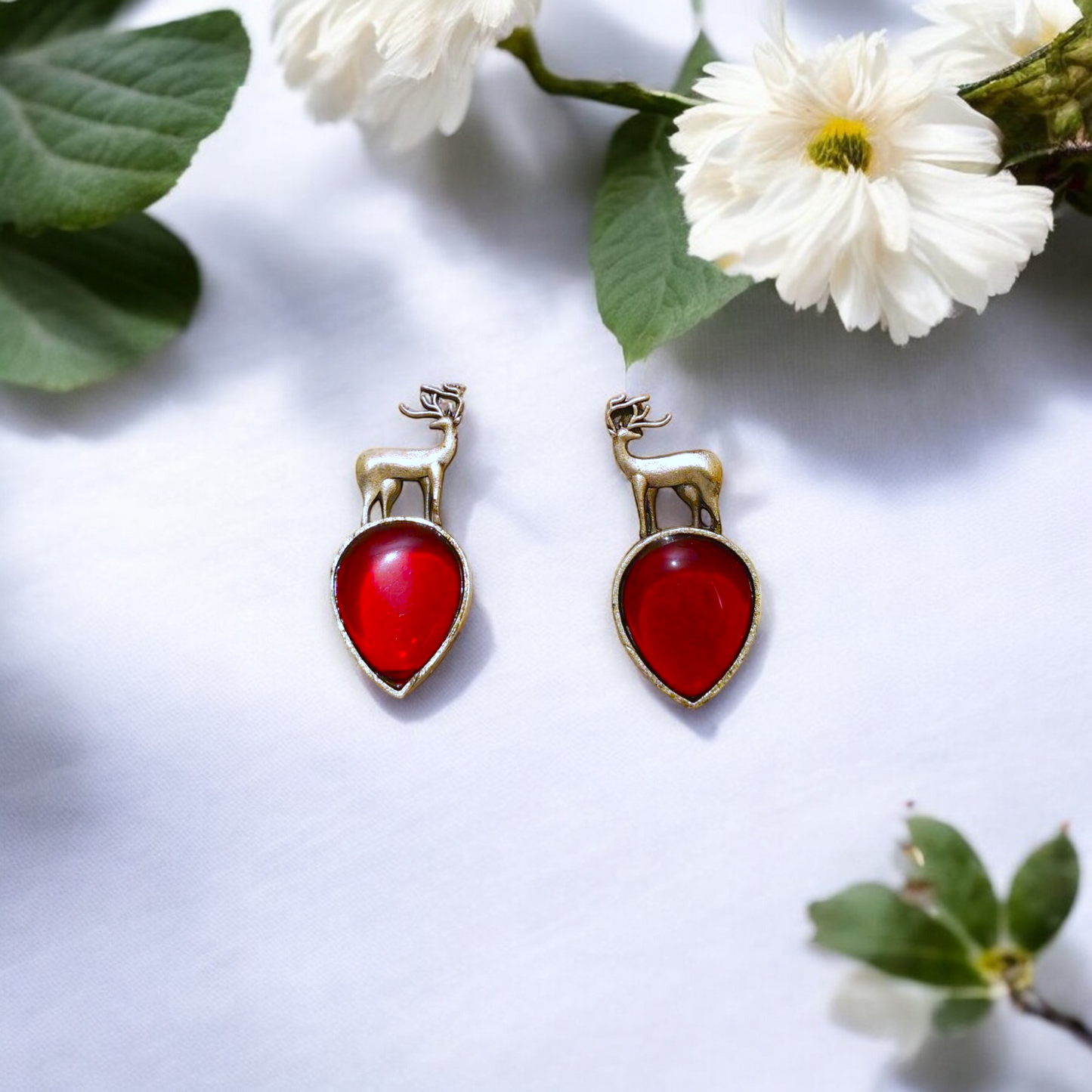 Majestic Deer Charm Earrings