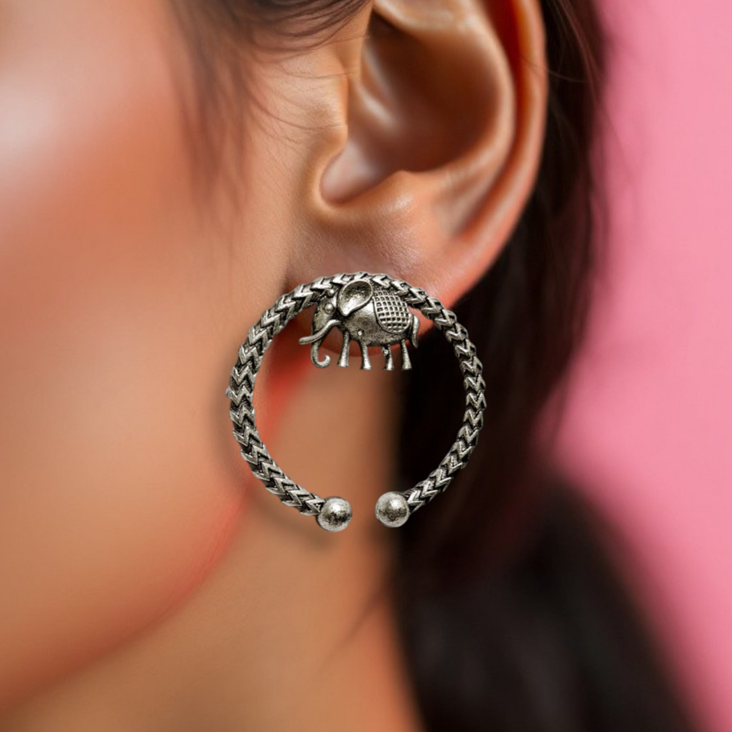 Majestic Elephant Hoop Drops
