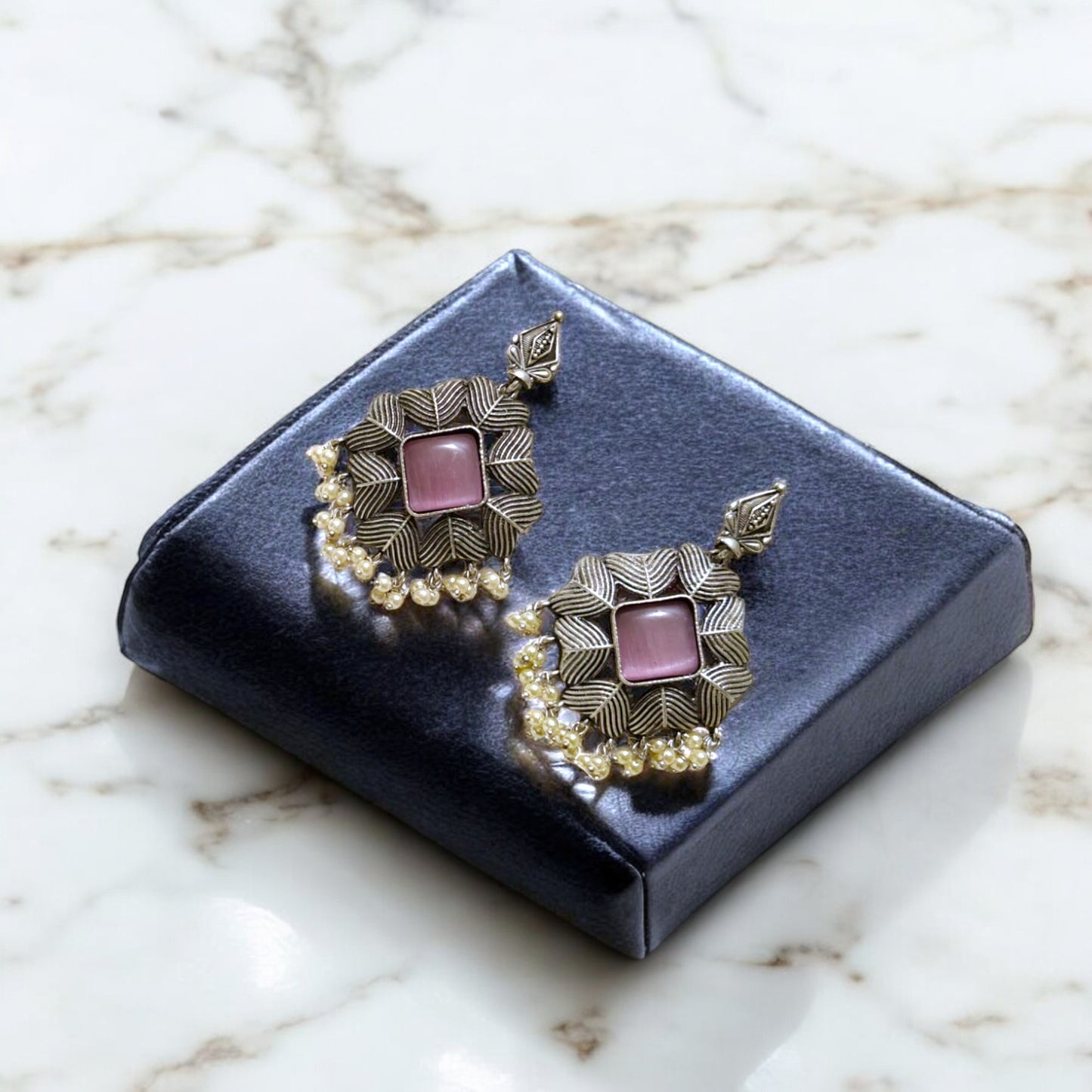 Mauve Majesty Chandelier Earrings