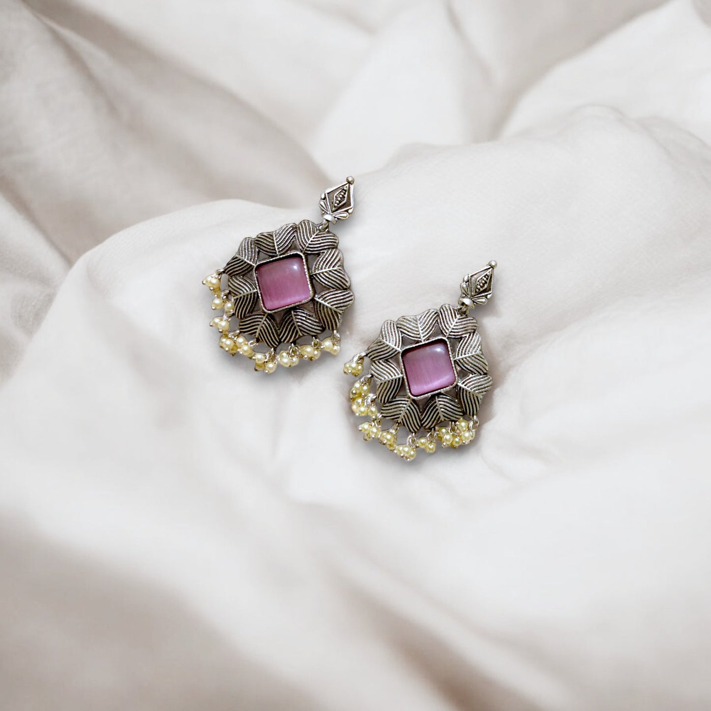 Mauve Majesty Chandelier Earrings
