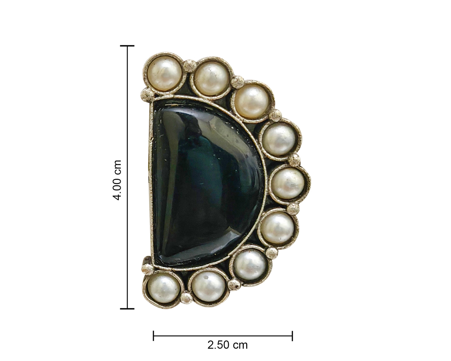 Midnight Glow Pearl Hoops