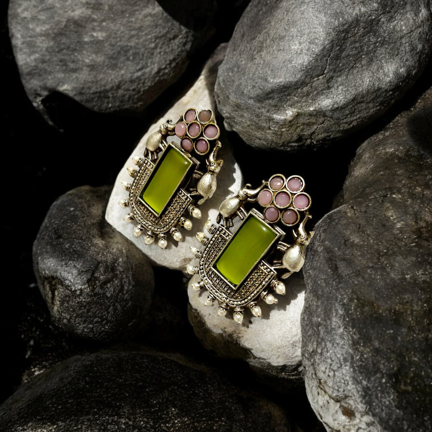 Monalisa Elephant Studs