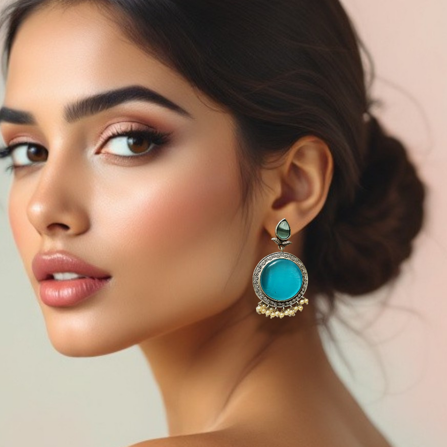 Ocean Blue Jhumka Bells
