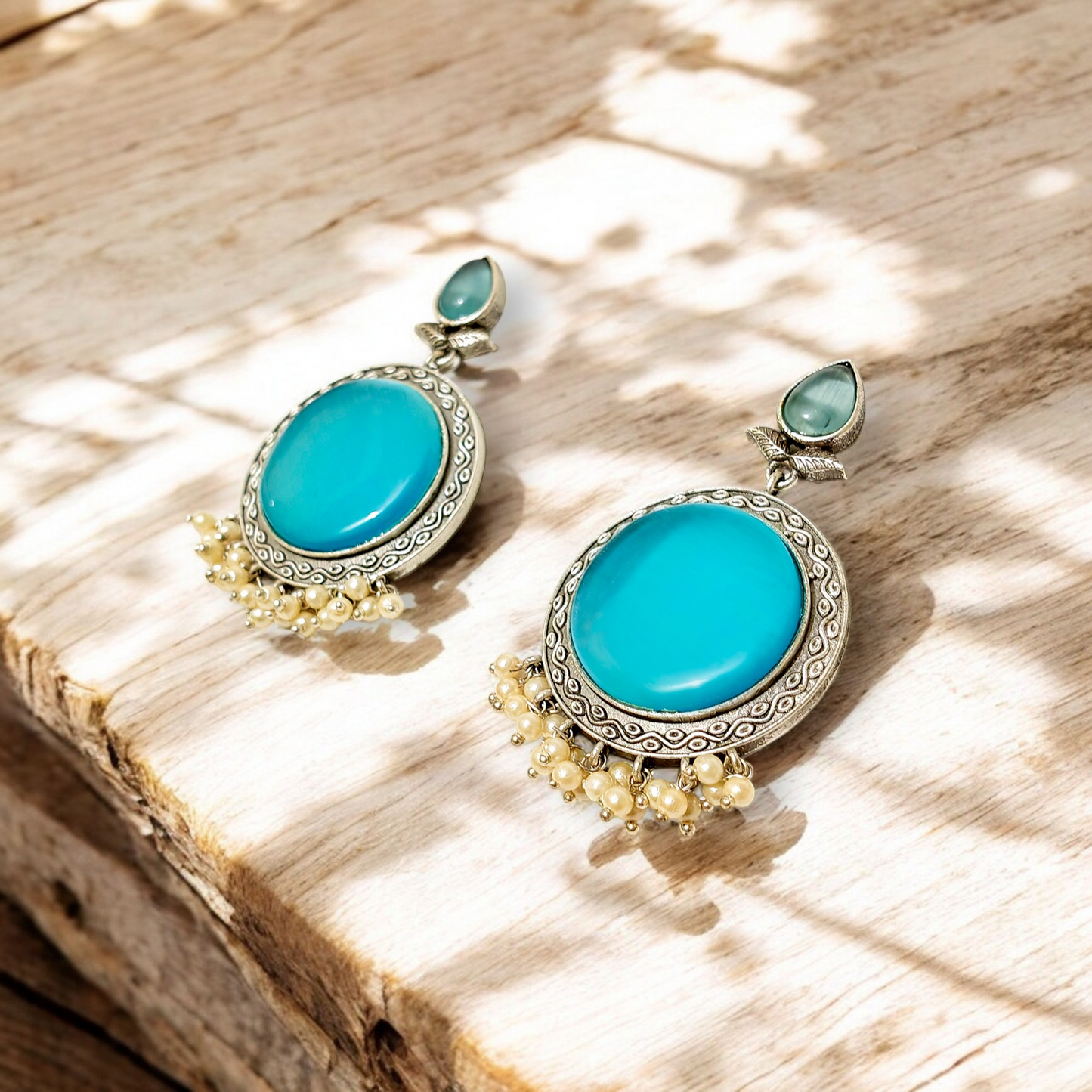 Ocean Blue Jhumka Bells