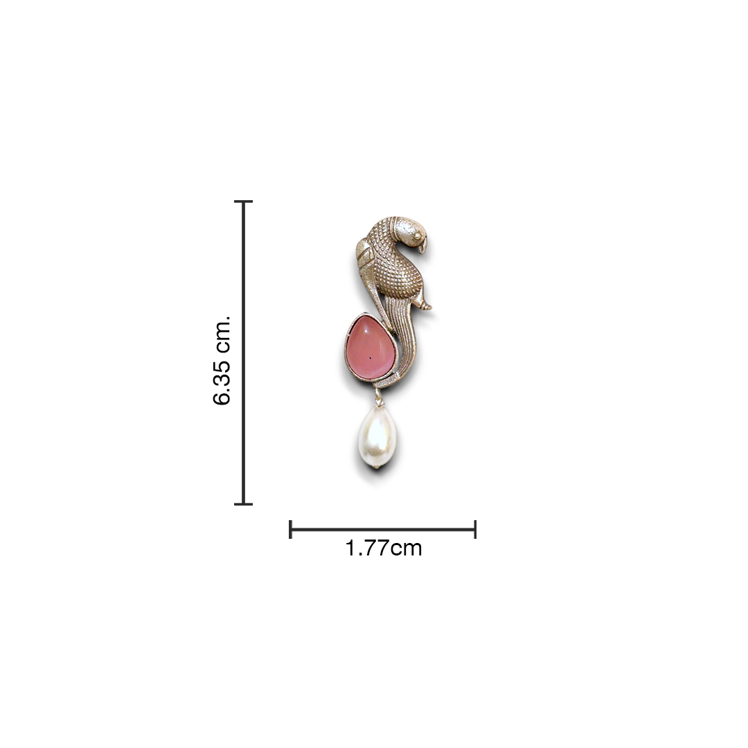 Parrot Pearl Drop Earrings