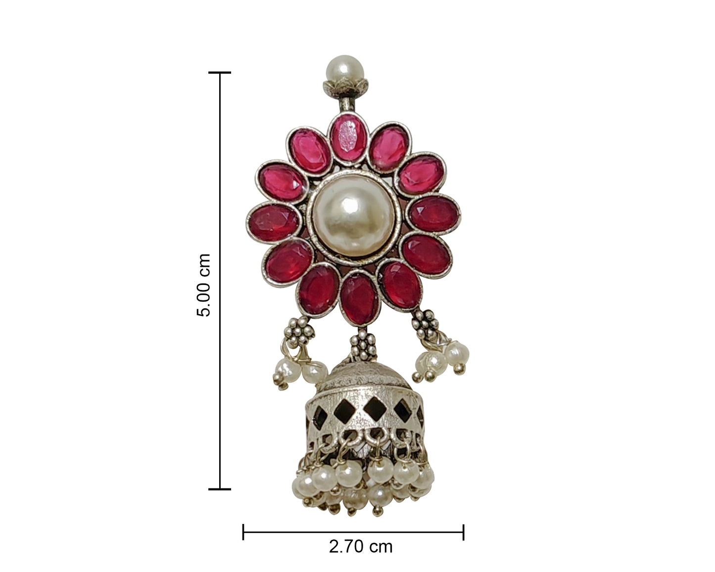Pink Pearl Jhumka