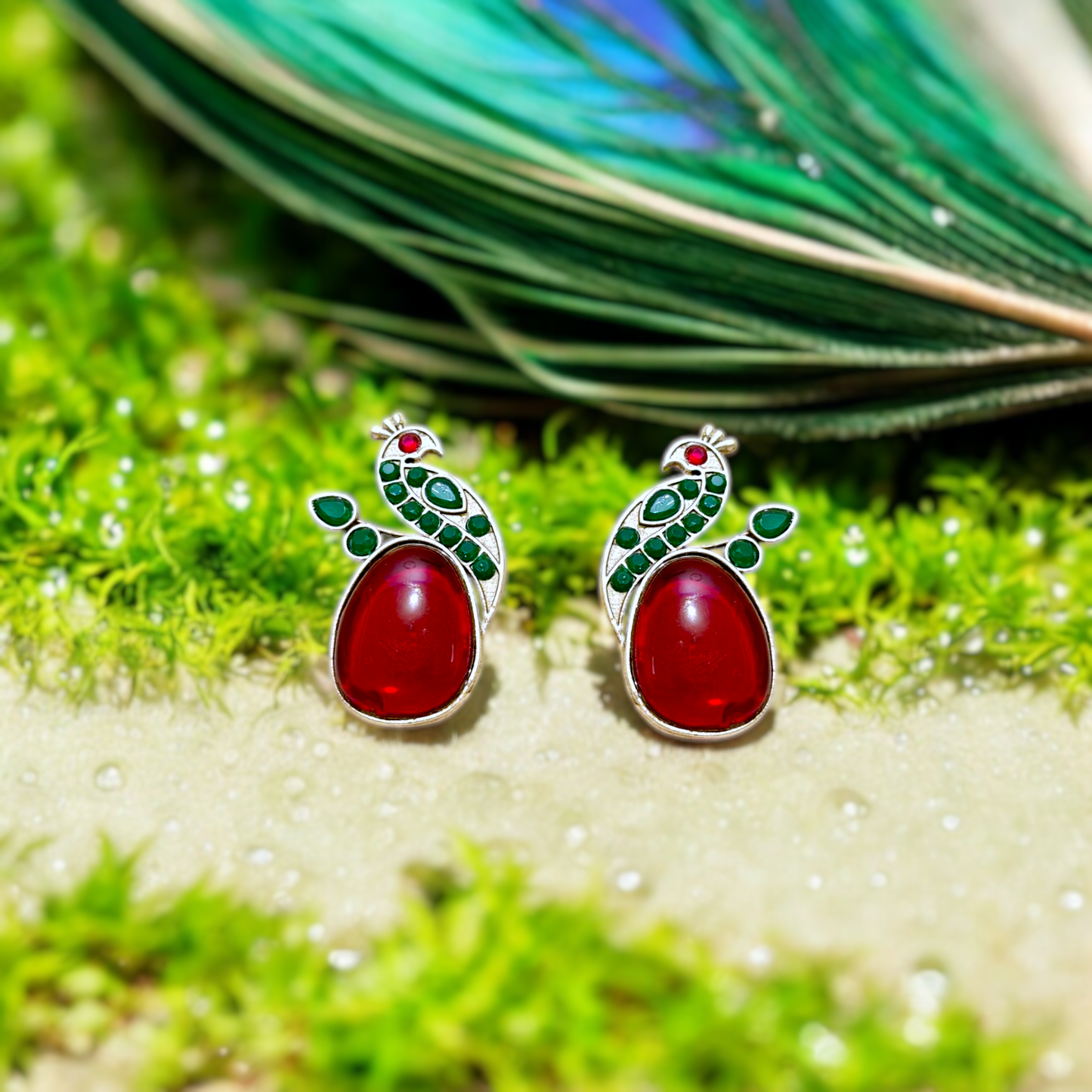 Royal Peacock Heritage Earrings
