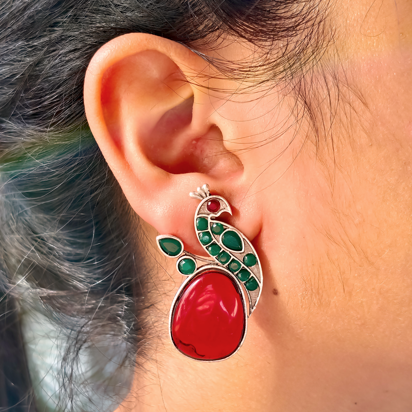 Royal Peacock Heritage Earrings