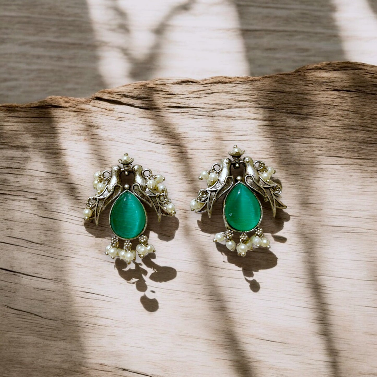 Vintage Peacock Studs