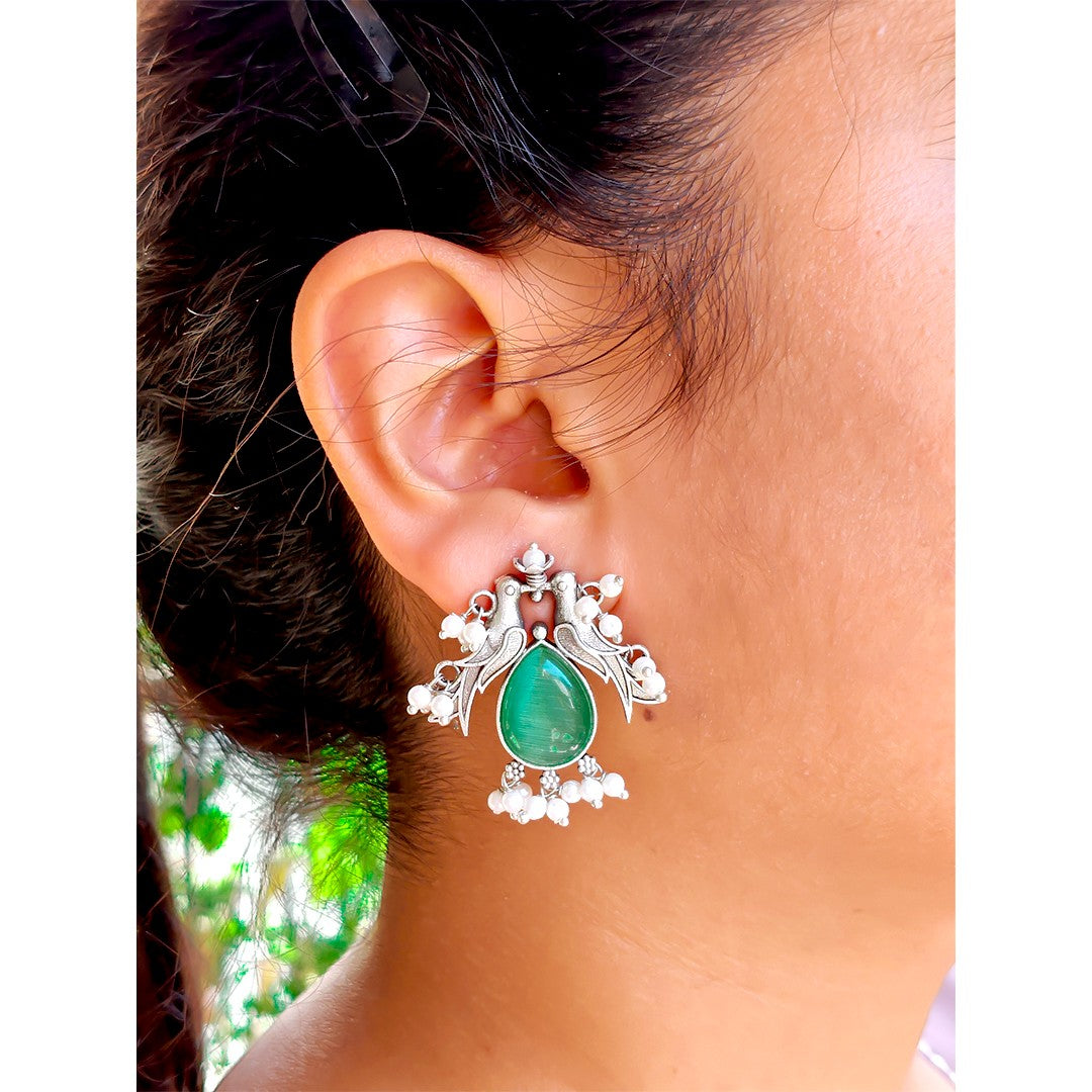 Vintage Peacock Studs