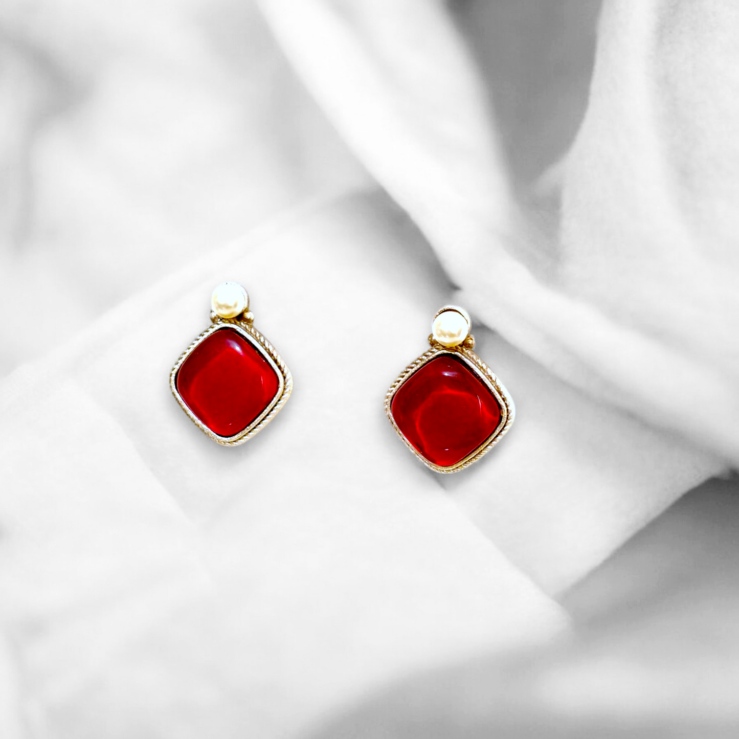 Crimson Luxe Stud