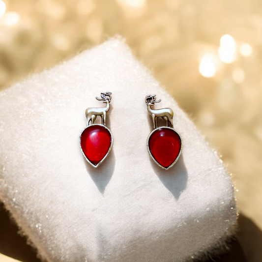 Majestic Deer Charm Earrings