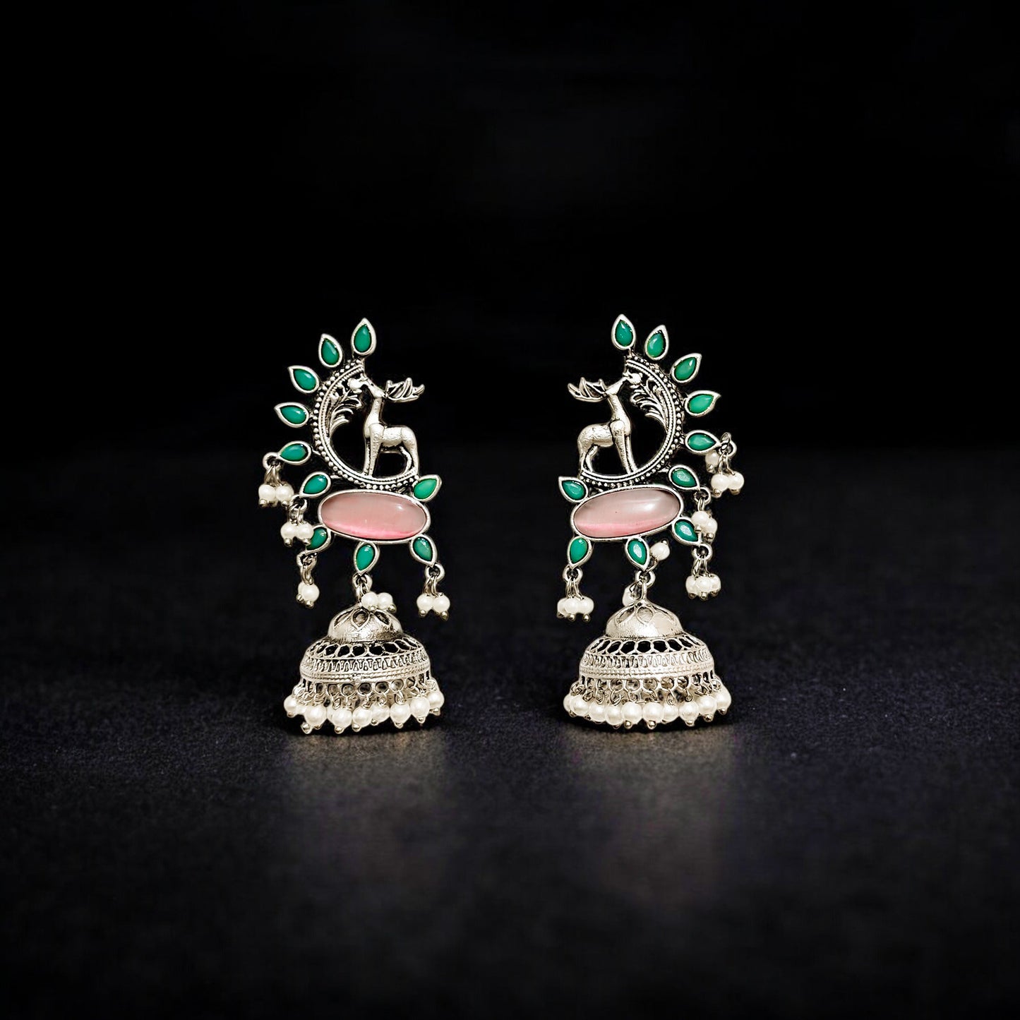 Pink Deer Jhumka