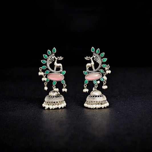 Pink Deer Jhumka