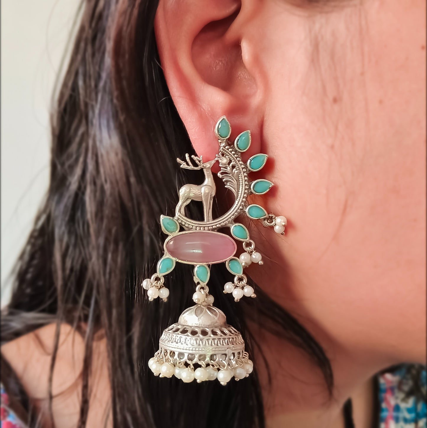 Pink Deer Jhumka