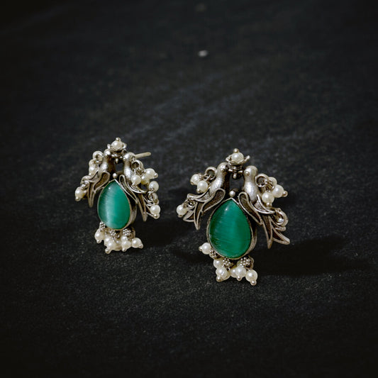 Vintage Peacock Studs